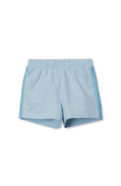 Lands' End Kids'  Girls French Terry Pull On Shorts In Blue