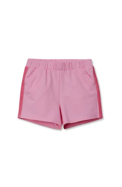 Lands' End Kids'  Girls French Terry Pull On Shorts In Pink