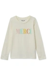 Lands' End Kids'  Girls Graphic Tee Shirt In Neutral