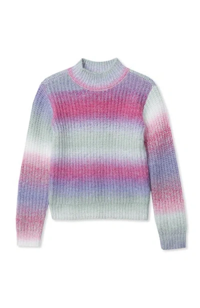 Lands' End Kids'  Girls Heavy Knit Sweater In Multi