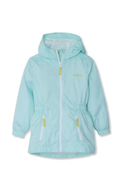 Lands' End Kids'  Girls Hooded Water Resistant Rain Jacket In Blue