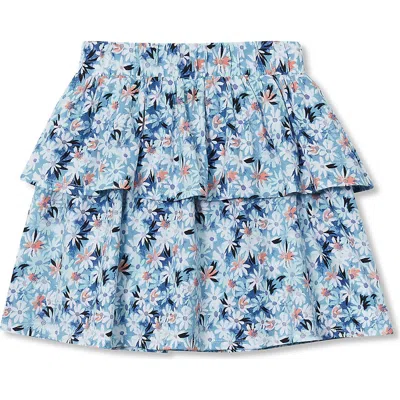 Lands' End Kids'  Girls Indigo Skort In Blue