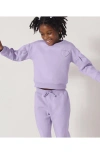 Lands' End Kids'  Girls Knit Crewneck Sweatshirt In Pastel Lilac