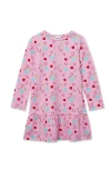Lands' End Kids'  Girls Long Sleeve Jersey Nightgown In Pink