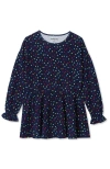 Lands' End Kids'  Girls Long Sleeve Tunic Top In Black