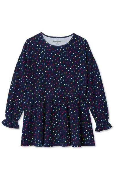 Lands' End Kids'  Girls Long Sleeve Tunic Top In Black