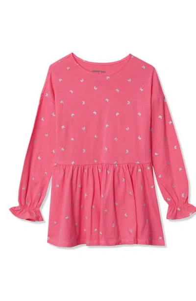Lands' End Kids'  Girls Long Sleeve Tunic Top In Red