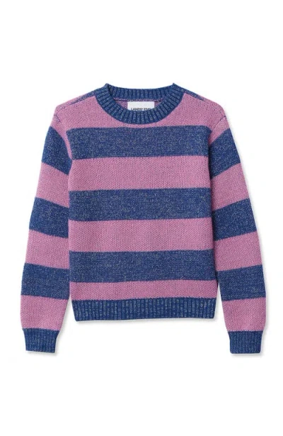 Lands' End Kids'  Girls Meet And Greet Bow Knit Sweater In Pattern