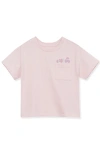 Lands' End Kids'  Girls Meet And Greet Pocket Tee In Almond Blossom