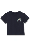 Lands' End Kids'  Girls Meet And Greet Pocket Tee In Classic Navy