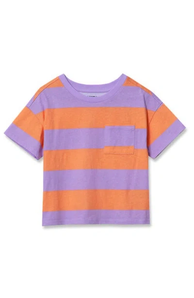 Lands' End Kids'  Girls Meet And Greet Pocket Tee In Multi
