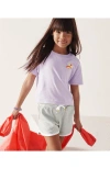 Lands' End Kids'  Girls Meet And Greet Pocket Tee In Pastel Lilac