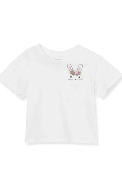 Lands' End Kids'  Girls Meet And Greet Pocket Tee In White