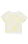 Lands' End Kids'  Girls Meet And Greet Pocket Tee In Yellow Tie Dye