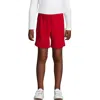 Lands' End School Uniform Girls Mesh Gym Shorts In Red