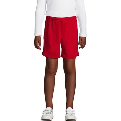 Lands' End Babies'  School Uniform Girls Mesh Gym Shorts In Red