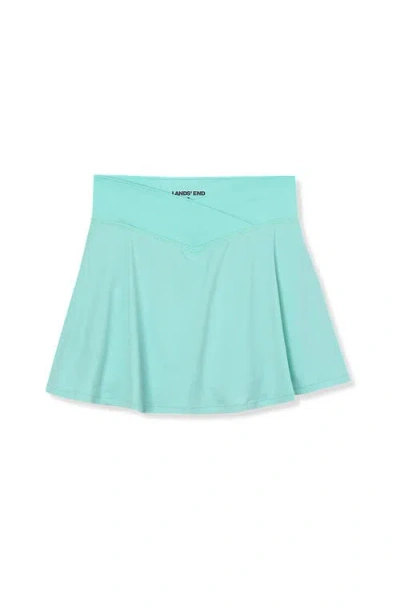 Lands' End Kids'  Girls Plus Active Crossover Skort In Aruba Blue