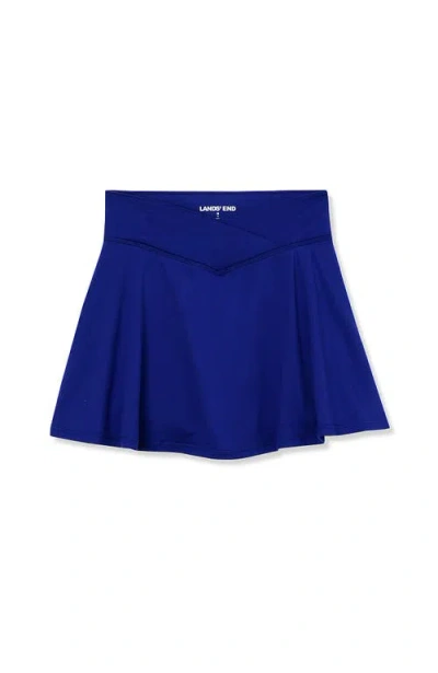 Lands' End Kids'  Girls Plus Active Crossover Skort In Deep Blue