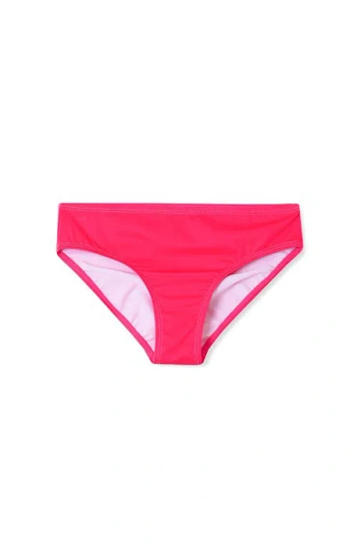 Lands' End Kids'  Girls Swim Bikini Bottoms In Neon Fuchsia