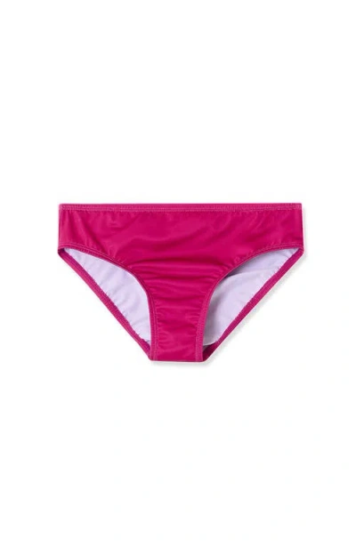 Lands' End Kids'  Girls Swim Bikini Bottoms In Neon Purple