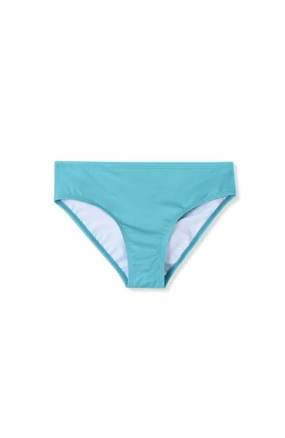 Lands' End Kids'  Girls Swim Bikini Bottoms In Tile Blue