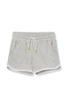 Lands' End Kids'  Girls Plus Camp Shorts In Snow White Heather