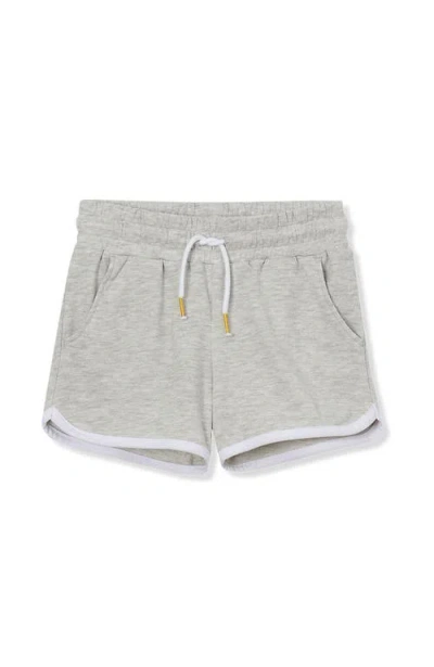 Lands' End Kids'  Girls Plus Camp Shorts In Snow White Heather