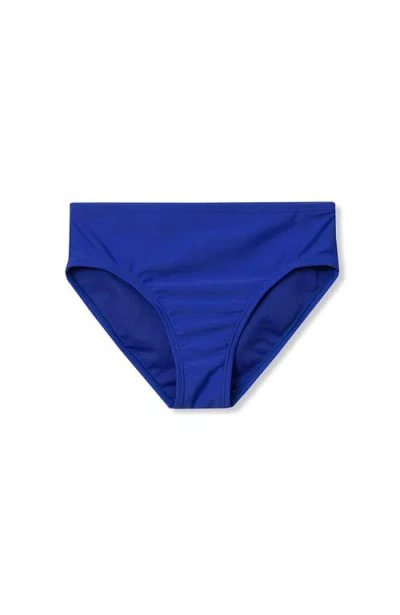 Lands' End Kids'  Girls Plus Chlorine Resistant Bikini Bottoms In Blue