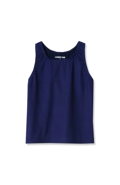 LANDS' END LANDS' END GIRLS PLUS CHLORINE RESISTANT RACER BACK TANKINI SWIM TOP