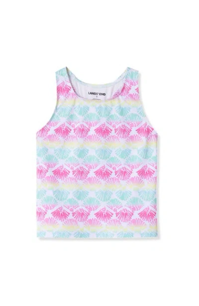 LANDS' END LANDS' END GIRLS PLUS CHLORINE RESISTANT RACER BACK TANKINI SWIM TOP
