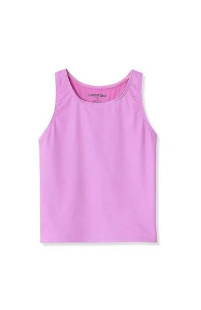 LANDS' END LANDS' END GIRLS PLUS CHLORINE RESISTANT RACER BACK TANKINI SWIM TOP