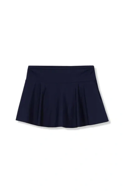Lands' End Kids'  Girls Plus Chlorine Resistant Swim Skirt In Deep Sea Navy
