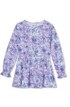 Lands' End Kids'  Girls Plus Long Sleeve Ruffle Tunic Top In Blue