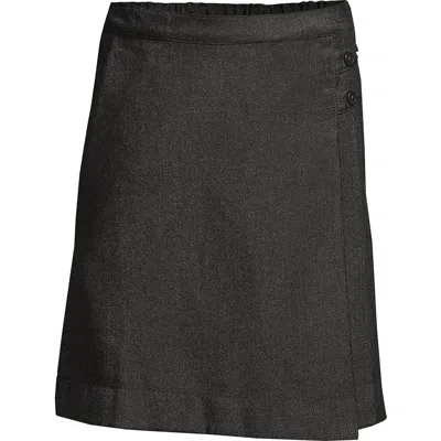 Lands' End Kids'  Girls Plus Solid A-line Skirt Below The Knee In Gray