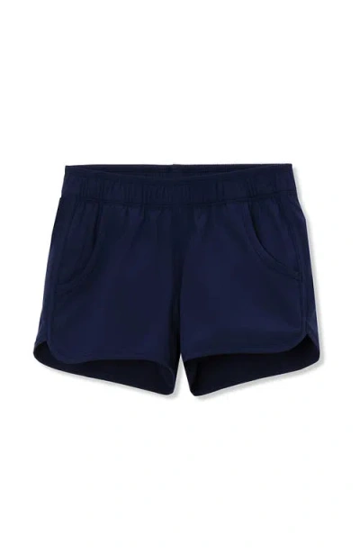 Lands' End Kids'  Girls Plus Stretch Woven Swimsuit Shorts In Deep Sea Navy
