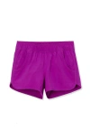 Lands' End Kids'  Girls Plus Stretch Woven Swimsuit Shorts In Neon Purple