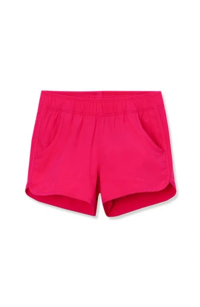 Lands' End Kids'  Girls Plus Stretch Woven Swimsuit Shorts In Pink