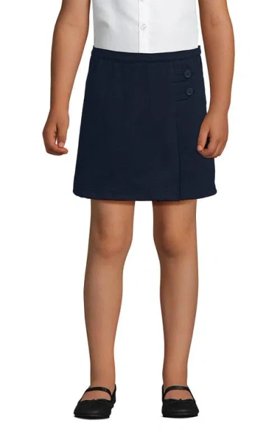 Lands' End Kids'  Girls Ponte A Line Skort Above The Knee In Blue
