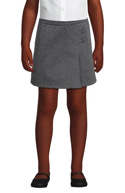 Lands' End Kids'  Girls Ponte A Line Skort Above The Knee In Gray