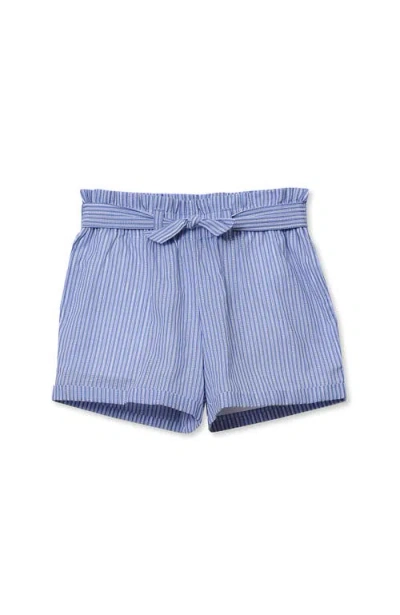 Lands' End Kids'  Girls Pull On Solid Shorts In Blue