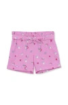 Lands' End Kids'  Girls Pull On Solid Shorts In Sunset Purple Floral