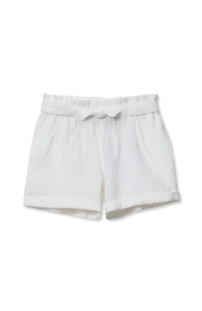 Lands' End Kids'  Girls Pull On Solid Shorts In White