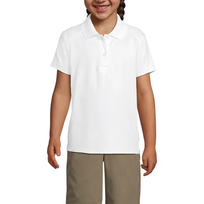 Lands' End Kids'  Girls Short Sleeve Feminine Fit Rapid Dry Polo Shirt