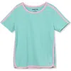 Lands' End Kids'  Girls Short Sleeve Performance Tee In Aruba Blue