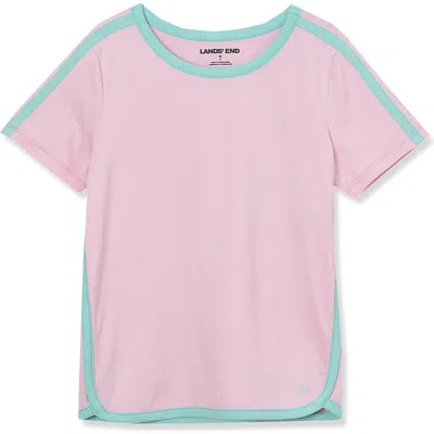 Lands' End Kids'  Girls Short Sleeve Performance Tee In Fairy Tale Pink