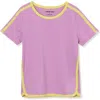 Lands' End Kids'  Girls Short Sleeve Performance Tee In Sunset Purple