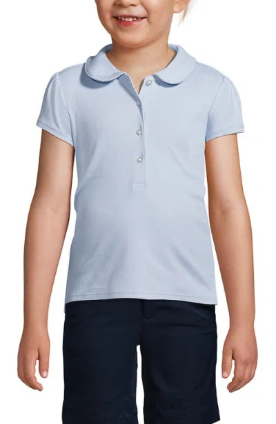 LANDS' END LANDS' END GIRLS SHORT SLEEVE PETER PAN COLLAR POLO SHIRT