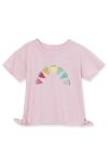 Lands' End Girls Short Sleeve Side Tie Graphic Tee In Fairy Tale Watermelons