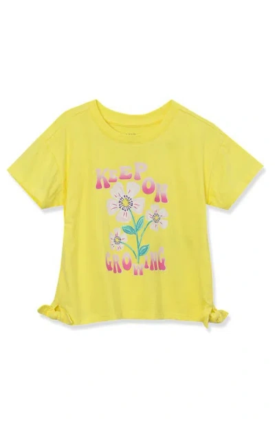 Lands' End Kids'  Girls Short Sleeve Side Tie Graphic Tee In Keep On Growing