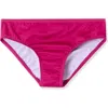 Lands' End Kids'  Girls Slim Swim Bikini Bottoms In Neon Purple